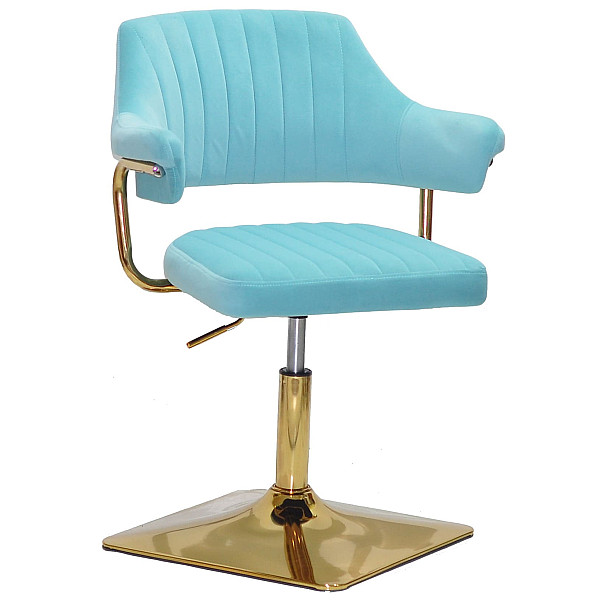 Стілець Onder Mebli Jeff 4-GD-BASE Блакитний B-1019 Оксамит-0