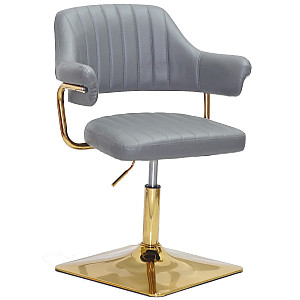 Стул Onder Mebli Jeff 4-GD-BASE Серый 1001 Экокожа