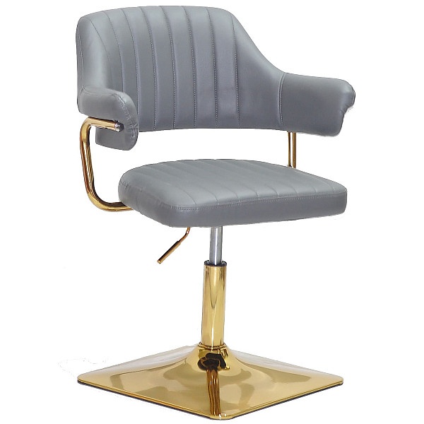 Стул Onder Mebli Jeff 4-GD-BASE Серый 1001 Экокожа-0