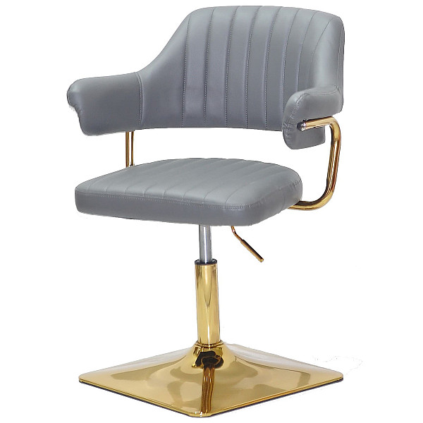 Стул Onder Mebli Jeff 4-GD-BASE Серый 1001 Экокожа-1