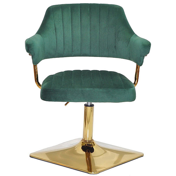 Стілець Onder Mebli Jeff 4-GD-BASE Зелений B-1036 Оксамит-1