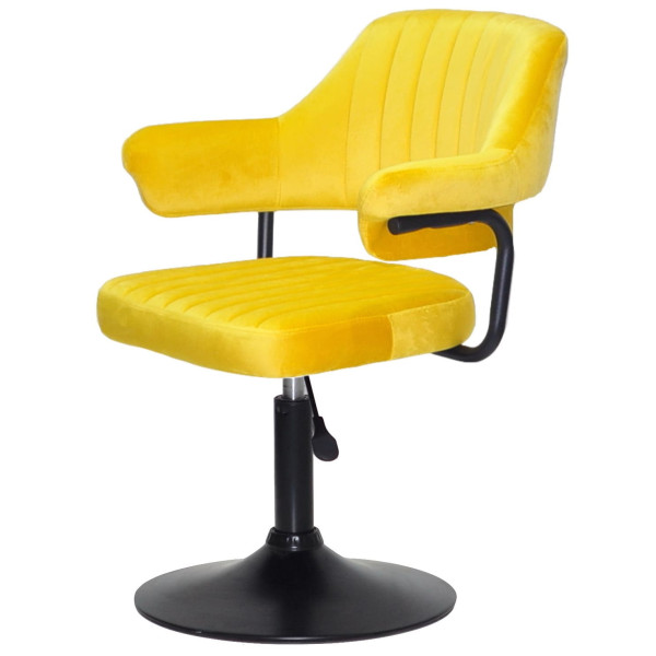Стул Onder Mebli Jeff BK-BASE Желтый B-1027 Бархат-2