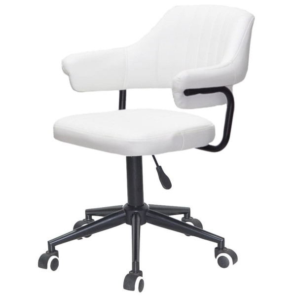 Стілець Onder Mebli Jeff BK-MODERN OFFICE Білий Екошкіра-2