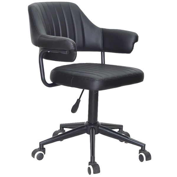 Стул Onder Mebli Jeff BK-MODERN OFFICE Черный Экокожа-0