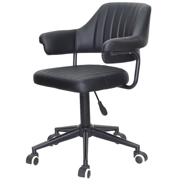Стул Onder Mebli Jeff BK-MODERN OFFICE Черный Экокожа-2