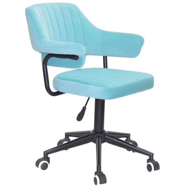 Стілець Onder Mebli Jeff BK-MODERN OFFICE Блакитний B-1019 Оксамит-0