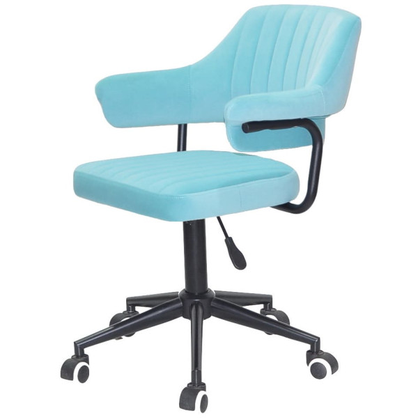 Стілець Onder Mebli Jeff BK-MODERN OFFICE Блакитний B-1019 Оксамит-2