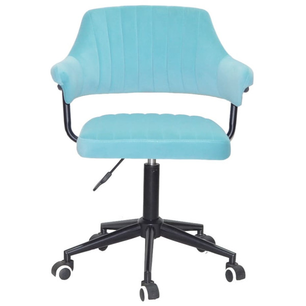 Стілець Onder Mebli Jeff BK-MODERN OFFICE Блакитний B-1019 Оксамит-1