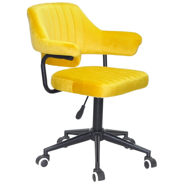 Стілець Onder Mebli Jeff BK-MODERN OFFICE Жовтий B-1027 Оксамит-0