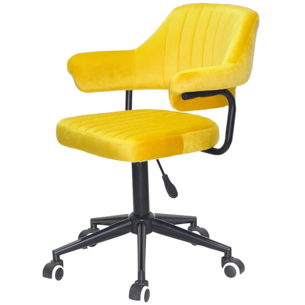 Стілець Onder Mebli Jeff BK-MODERN OFFICE Жовтий B-1027 Оксамит-2
