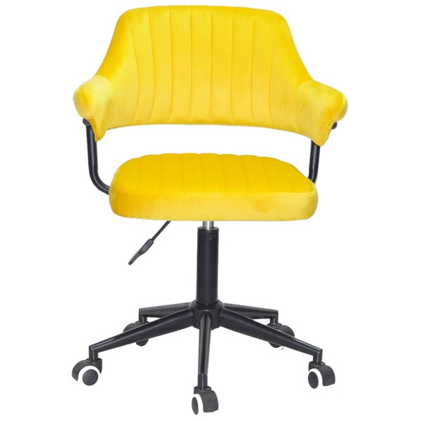 Стілець Onder Mebli Jeff BK-MODERN OFFICE Жовтий B-1027 Оксамит-1