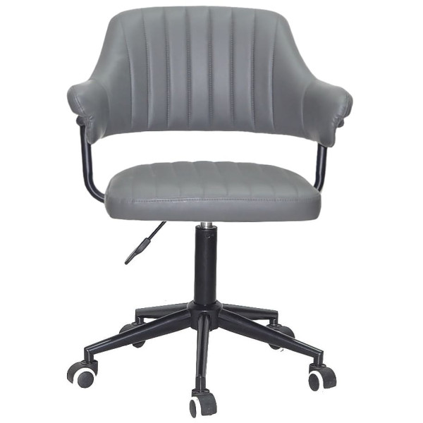Стул Onder Mebli Jeff BK-MODERN OFFICE Серый 1001 Экокожа-1
