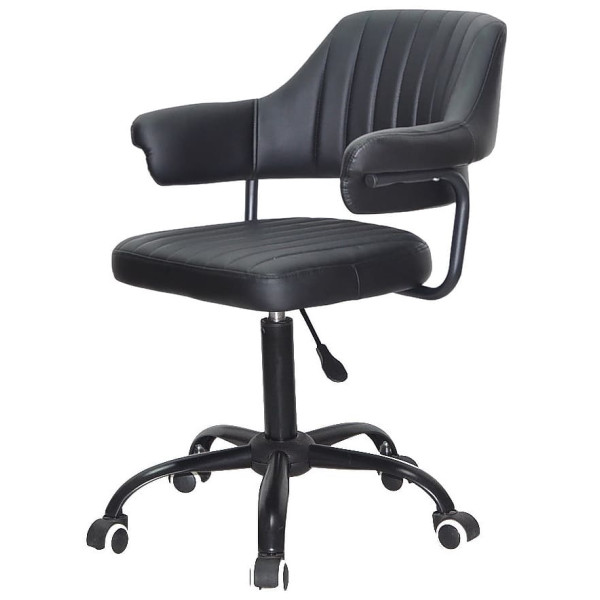 Стул Onder Mebli Jeff BK-OFFICE Черный Экокожа-2