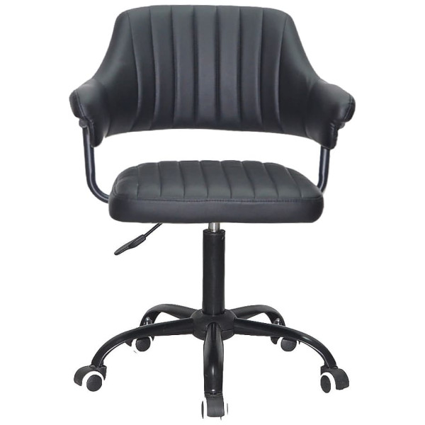 Стул Onder Mebli Jeff BK-OFFICE Черный Экокожа-1