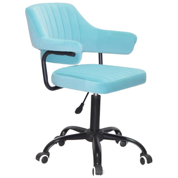Стілець Onder Mebli Jeff BK-OFFICE Блакитний B-1019 Оксамит-0