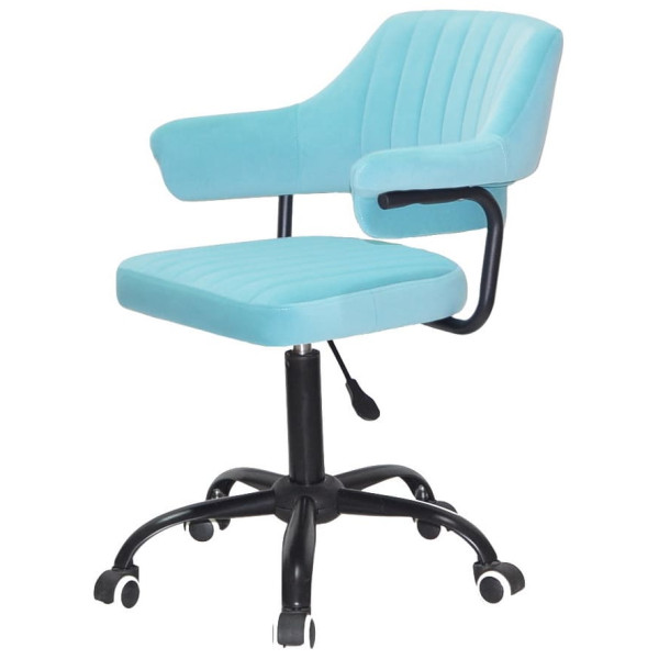 Стілець Onder Mebli Jeff BK-OFFICE Блакитний B-1019 Оксамит-2