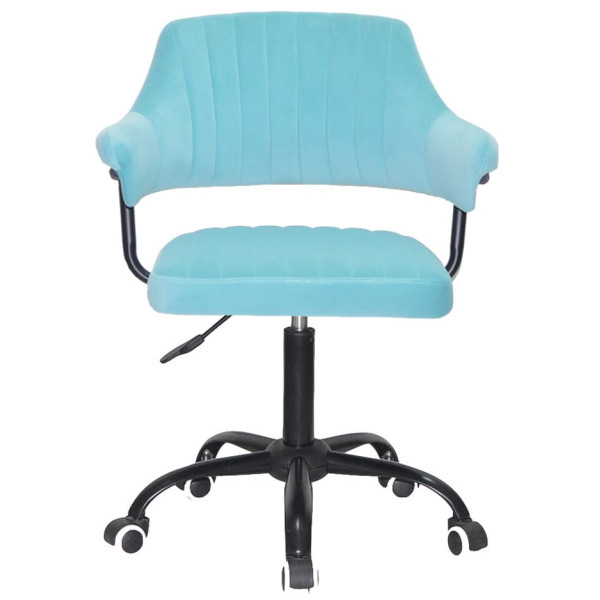 Стілець Onder Mebli Jeff BK-OFFICE Блакитний B-1019 Оксамит-1