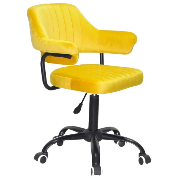Стул Onder Mebli Jeff BK-OFFICE Желтый B-1027 Бархат-0