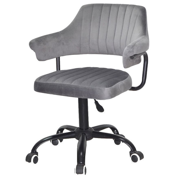 Стілець Onder Mebli Jeff BK-Office Сірий B-1034 Оксамит-1