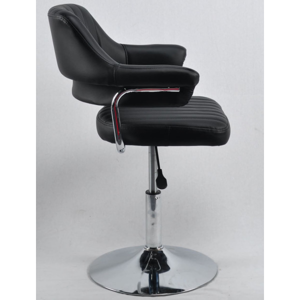 Стілець Onder Mebli Jeff CH-BASE Чорний Екошкіра-2