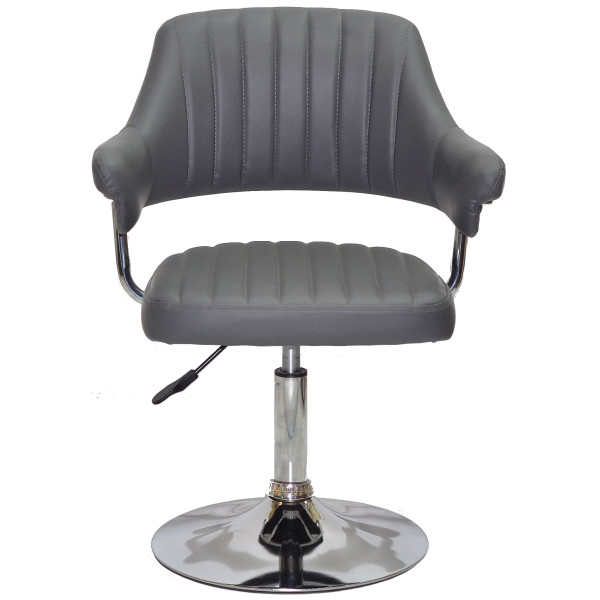 Стул Onder Mebli Jeff CH-BASE Серый 1001 Экокожа-1
