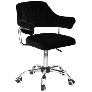 Стілець Onder Mebli Jeff CH-Office Чорний B-1011 Оксамит