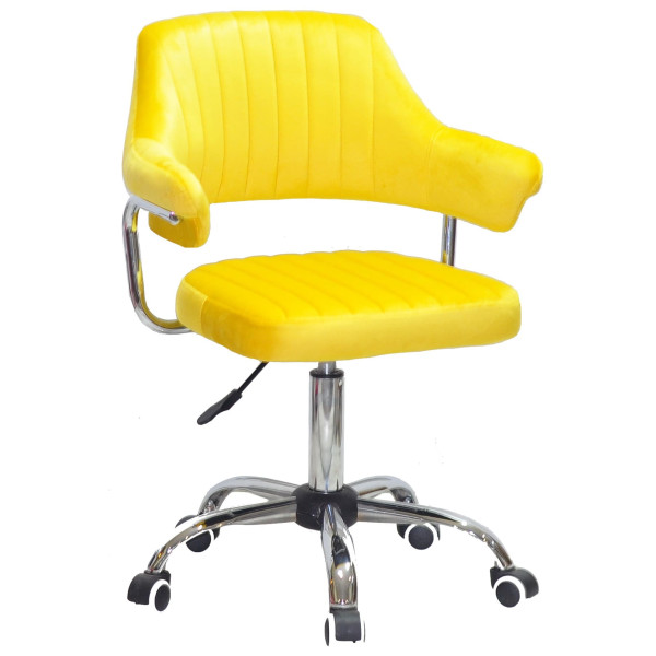 Стілець Onder Mebli Jeff CH-Office Жовтий B-1027 Оксамит-0