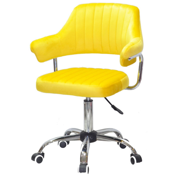 Стілець Onder Mebli Jeff CH-Office Жовтий B-1027 Оксамит-1
