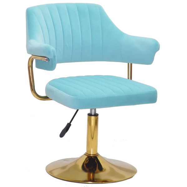 Стілець Onder Mebli Jeff GD-BASE Блакитний B-1019 Оксамит-0