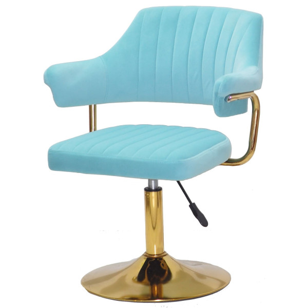 Стілець Onder Mebli Jeff GD-BASE Блакитний B-1019 Оксамит-1