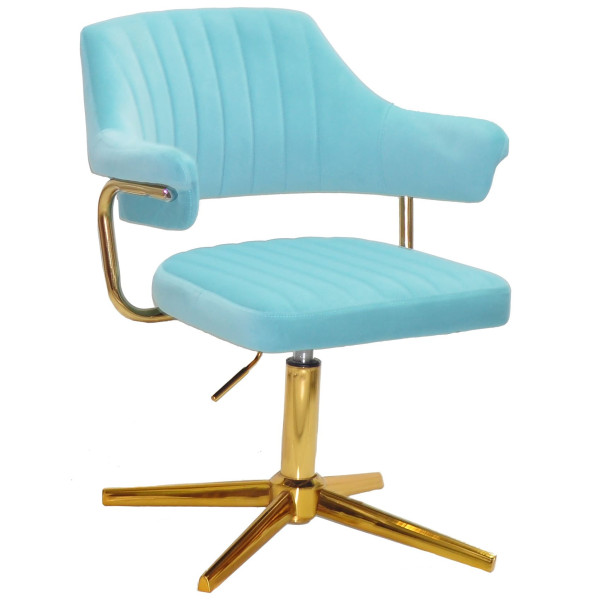 Стілець Onder Mebli Jeff GD-MODERN BASE Блакитний B-1019 Оксамит-0