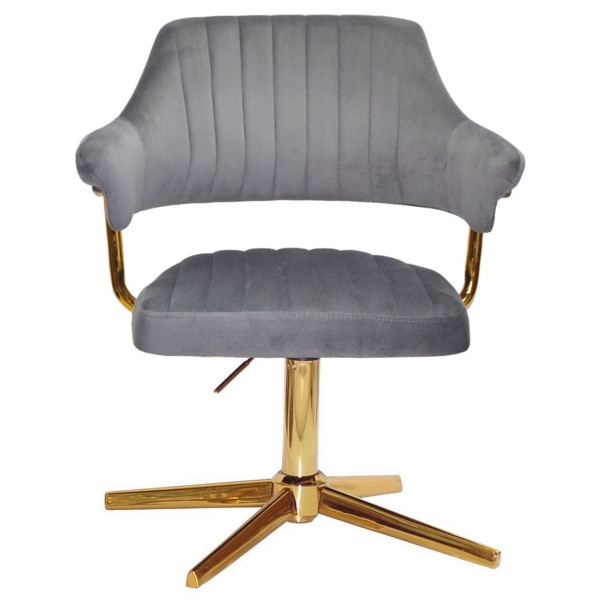 Стул Onder Mebli Jeff GD-MODERN BASE Серый B-1034 Бархат-2