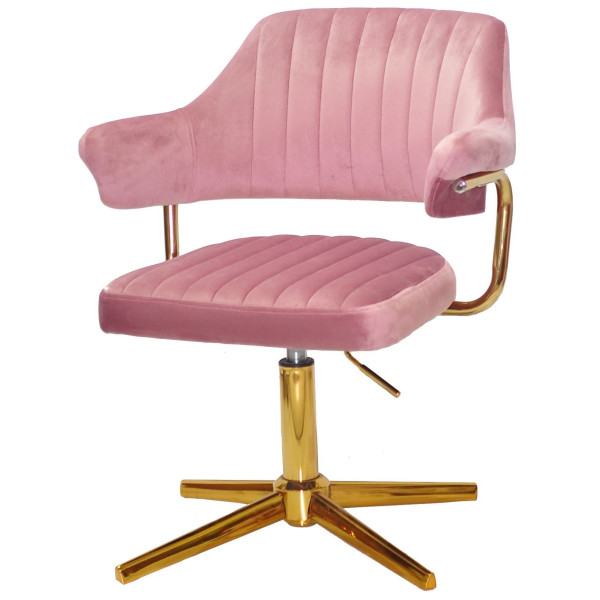 Стілець Onder Mebli Jeff GD-MODERN BASE Пильна Троянда B-1030 Оксамит-1