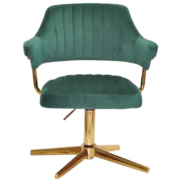 Стілець Onder Mebli Jeff GD-MODERN BASE Зелений B-1036 Оксамит-1