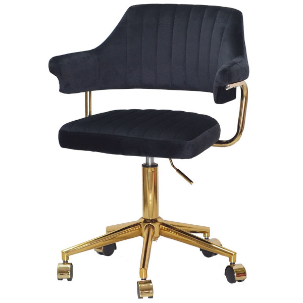 Стілець Onder Mebli Jeff GD-MODERN OFFICE Чорний B-1011 Оксамит-1