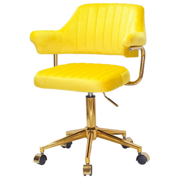 Стілець Onder Mebli Jeff GD-MODERN OFFICE Жовтий B-1027 Оксамит-1
