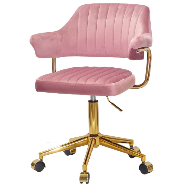 Стілець Onder Mebli Jeff GD-MODERN OFFICE Пильна Троянда B-1030 Оксамит-1