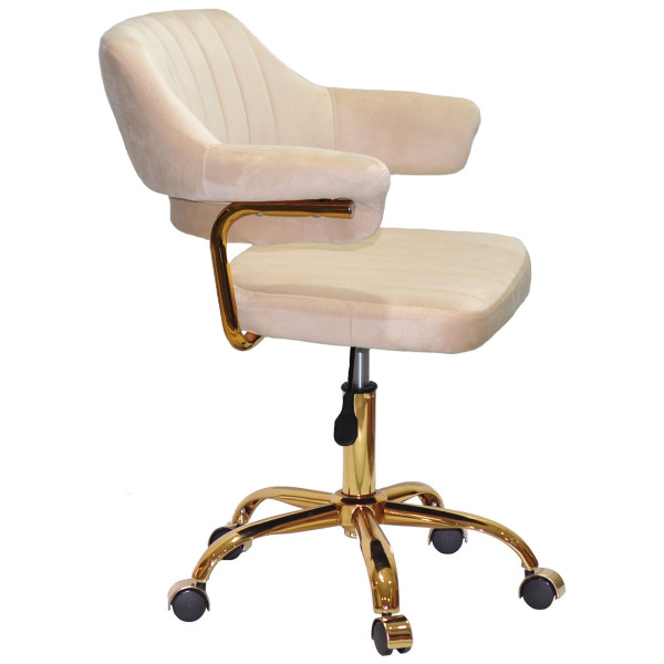 Стілець Onder Mebli Jeff GD-OFFICE Бежевий B-1032 Оксамит-2