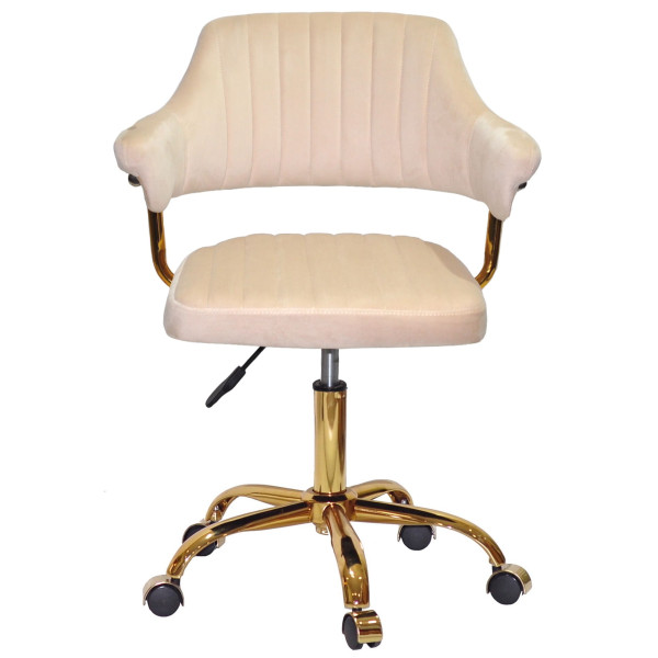 Стілець Onder Mebli Jeff GD-OFFICE Бежевий B-1032 Оксамит-1