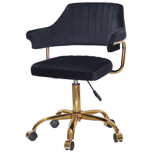 Стілець Onder Mebli Jeff GD-OFFICE Чорний B-1011 Оксамит-1