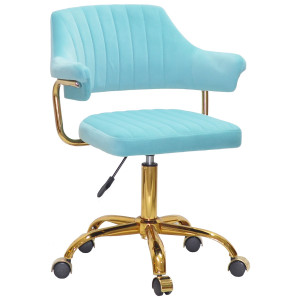 Стілець Onder Mebli Jeff GD-OFFICE Блакитний B-1019 Оксамит