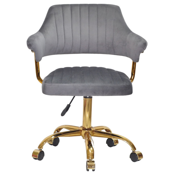 Стул Onder Mebli Jeff GD-Office Серый B-1034 Бархат-2
