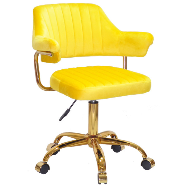 Стул Onder Mebli Jeff GD-OFFICE Желтый B-1027 Бархат-0