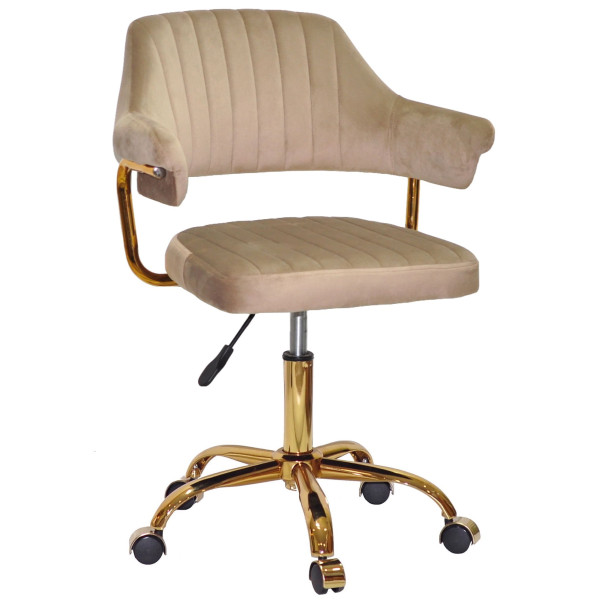 Стілець Onder Mebli Jeff GD-OFFICE Кавовий B-1042 Оксамит-0