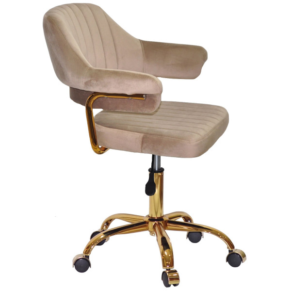 Стілець Onder Mebli Jeff GD-OFFICE Кавовий B-1042 Оксамит-2