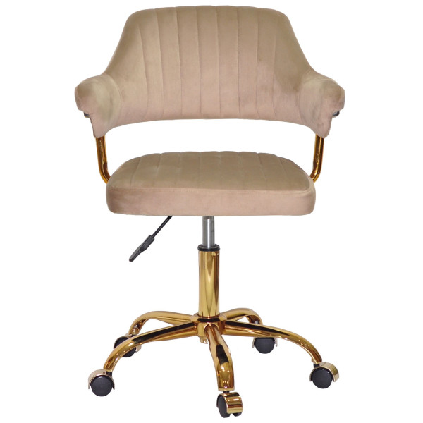 Стілець Onder Mebli Jeff GD-OFFICE Кавовий B-1042 Оксамит-1