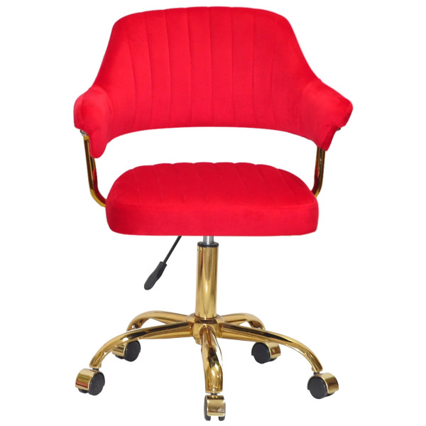 Стілець Onder Mebli Jeff GD-OFFICE Червоний B-1016 Оксамит-1
