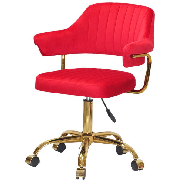 Стілець Onder Mebli Jeff GD-OFFICE Червоний B-1016 Оксамит-2