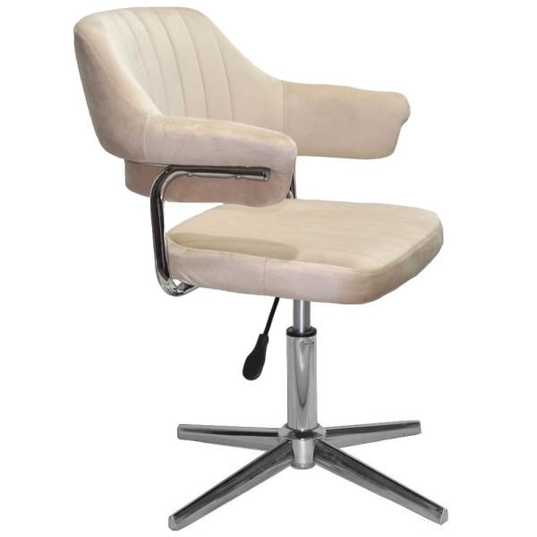 Стілець Onder Mebli Jeff MODERN BASE Бежевий B-1032 Оксамит-2