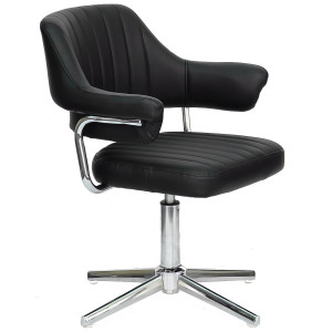 Стілець Onder Mebli Jeff MODERN BASE Чорний Екошкіра